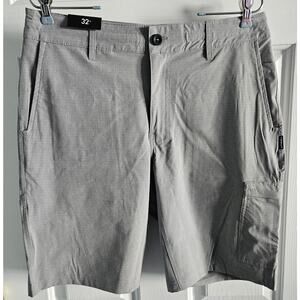 NWT Men's O'NEILL Shorts Gray Size 32 Waist 11 Inch Inseam Quick Dry Lightweight